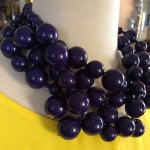 Beaded Dark Purple  Kenneth Lane Necklace